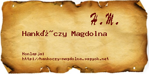 Hankóczy Magdolna névjegykártya
