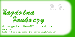 magdolna hankoczy business card
